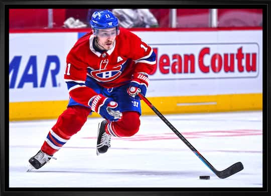 Brendan Gallagher Montreal Canadiens Framed 20" x 29" Skating Canvas 31.5" x 22.5"